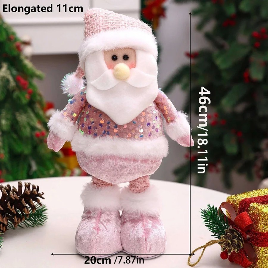 Suministros de decoración navideña para el hogar, figura telescópica d