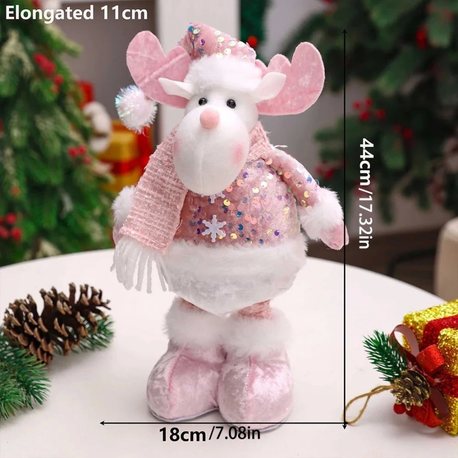 Suministros de decoración navideña para el hogar, figura telescópica d