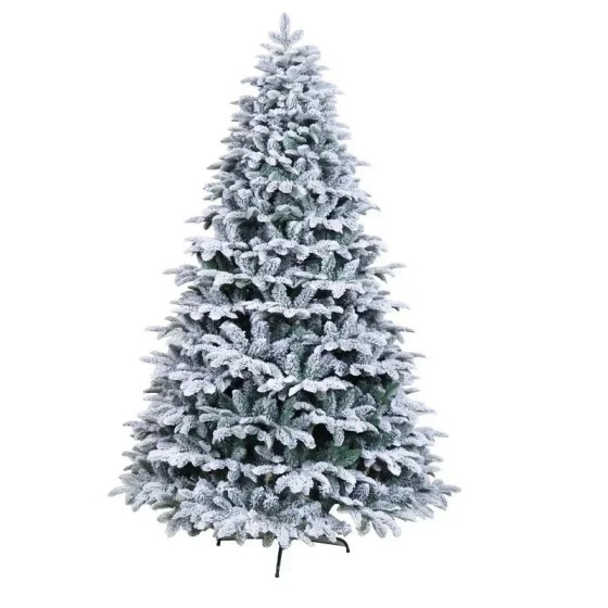 PE + PVC flocado árbol de Navidad nieve blanca árbol de Navidad ambien