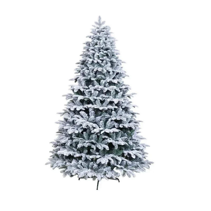PE + PVC flocado árbol de Navidad nieve blanca árbol de Navidad ambien