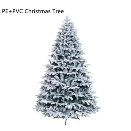 PE + PVC flocado árbol de Navidad nieve blanca árbol de Navidad ambiente navideño decoración del hogar Artificial 120 cm-240 cm