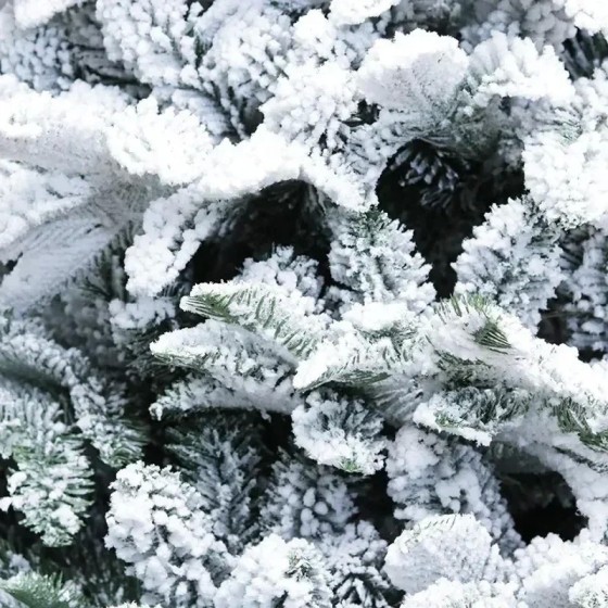 PE + PVC flocado árbol de Navidad nieve blanca árbol de Navidad ambien