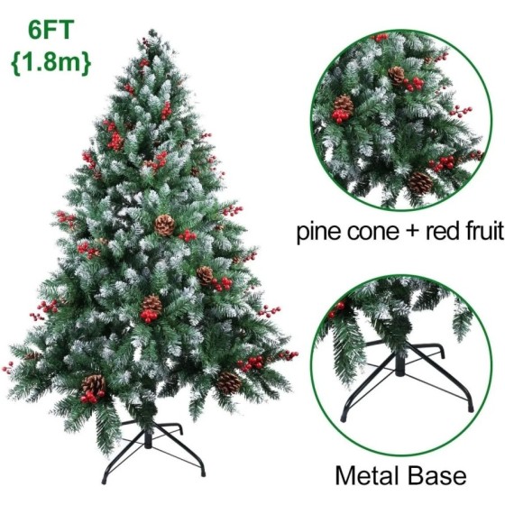 Árbol de Navidad artificial, 720 Puntas, Agujas de Pino mezcladas Árbol de Navidad artificial, 720 Puntas, Agujas de Pino mezcladas