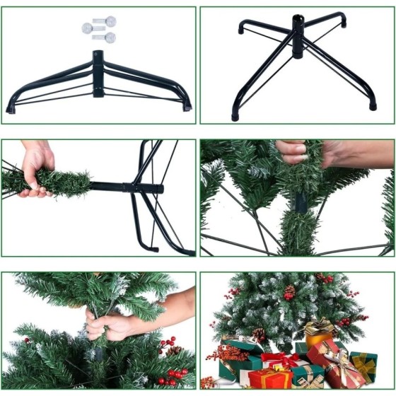 Árbol de Navidad artificial, 720 Puntas, Agujas de Pino mezcladas Árbol de Navidad artificial, 720 Puntas, Agujas de Pino mezcladas