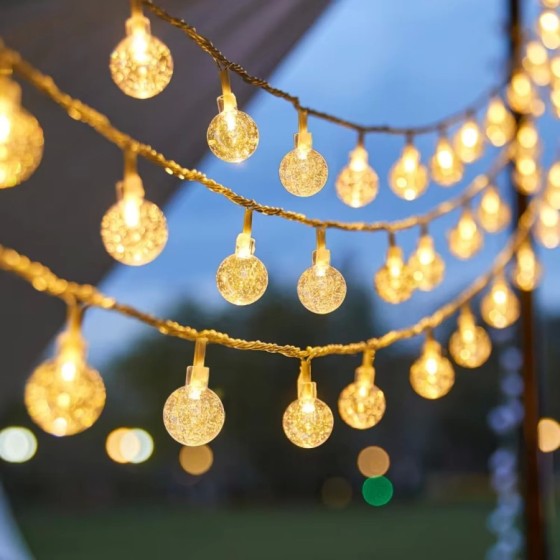 Luces de cadena de hadas de luz Led de copo de nieve de Navidad imperm Luces de cadena de hadas de luz Led de copo de nieve de Navidad imperm