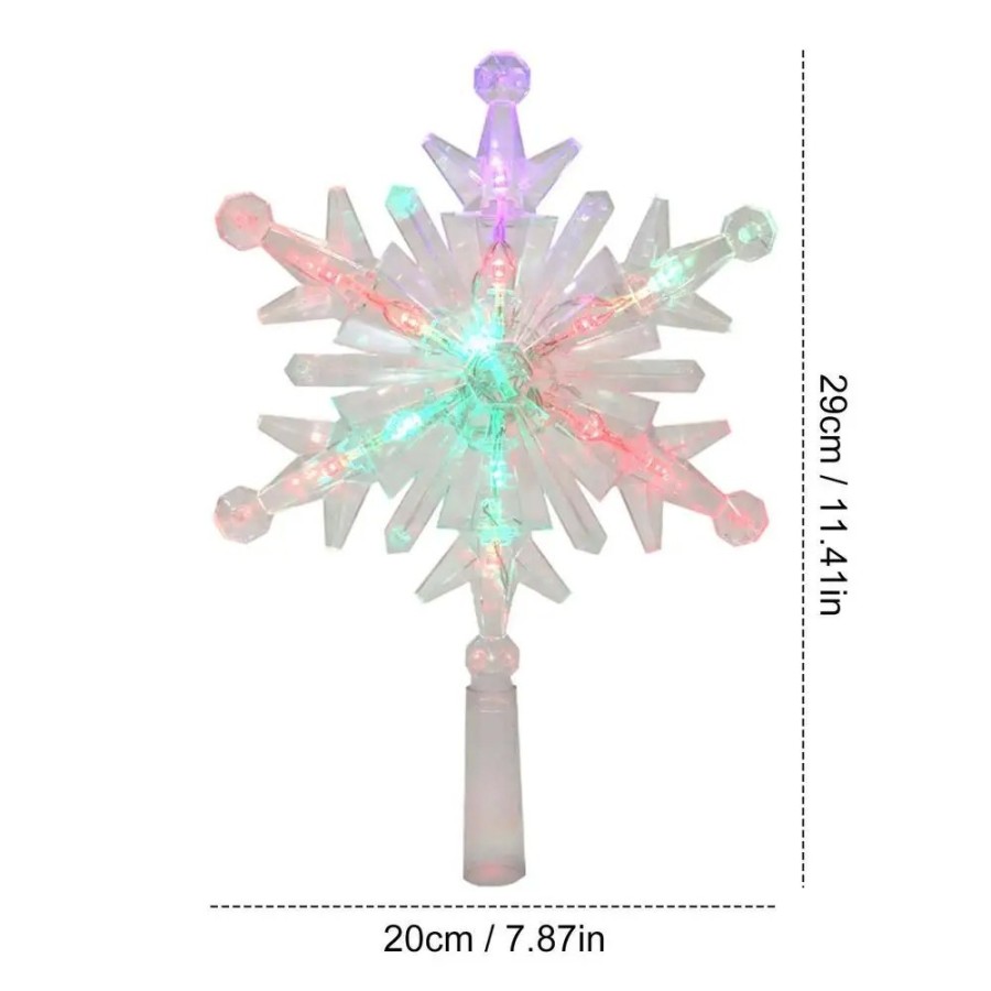 Decoración de árbol de copo de nieve brillante, adorno LED, decoración Decoración de árbol de copo de nieve brillante, adorno LED, decoración