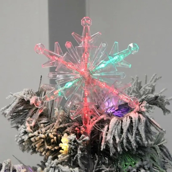 Decoración de árbol de copo de nieve brillante, adorno LED, decoración Decoración de árbol de copo de nieve brillante, adorno LED, decoración