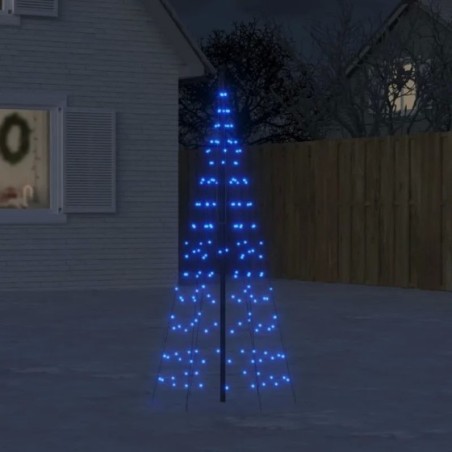 Bd - Día y Noche Árbol de Navidad LED 180 Cm - Azul - 8 Efectos de Luz