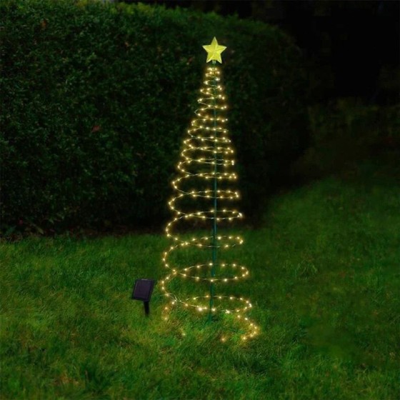 Guirnalda de luces Led solares impermeables para decoración de árbol d