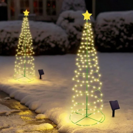 Guirnalda de luces Led solares impermeables para decoración de árbol d