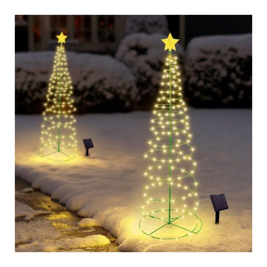Guirnalda de luces Led solares impermeables para decoración de árbol d