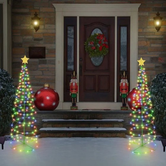 Guirnalda de luces Led solares impermeables para decoración de árbol d