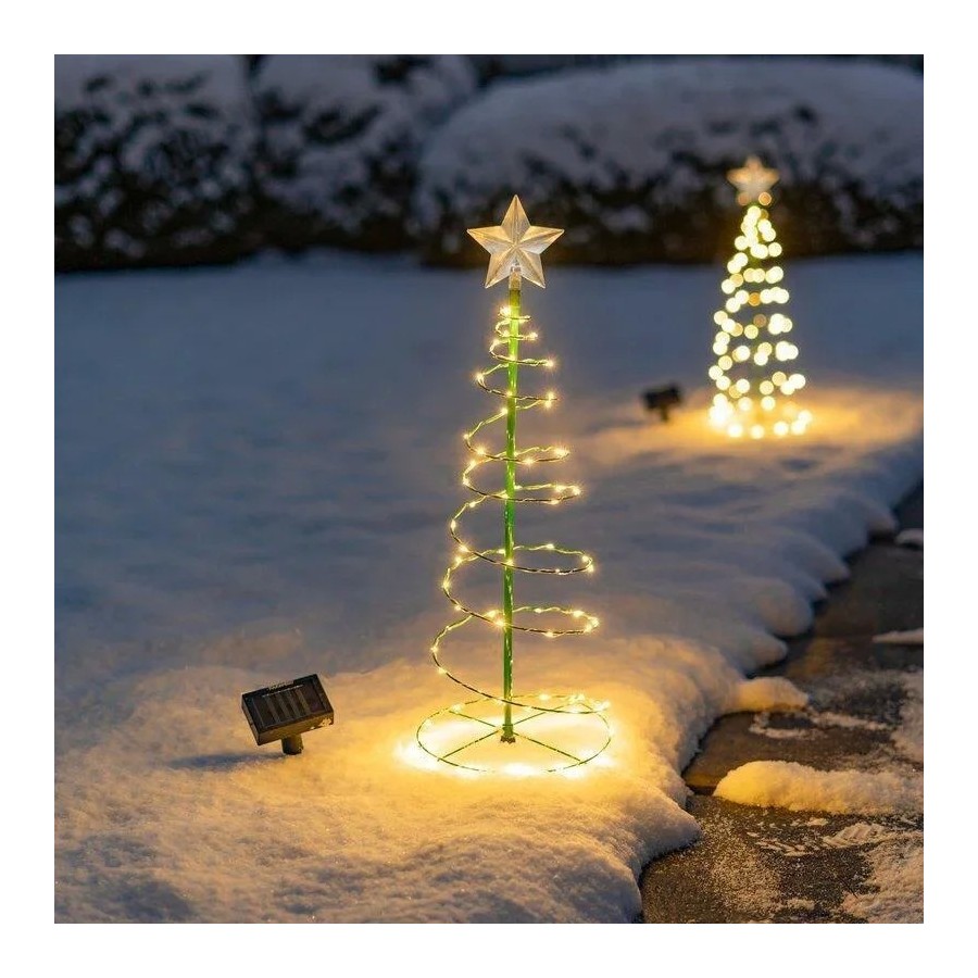 Guirnalda de luces Led solares impermeables para decoración de árbol d