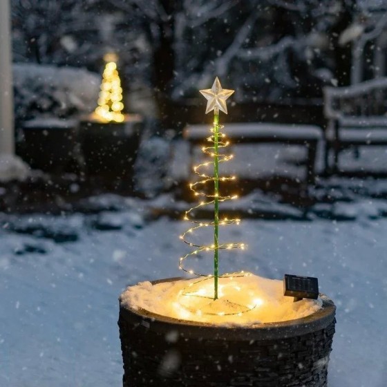Guirnalda de luces Led solares impermeables para decoración de árbol d