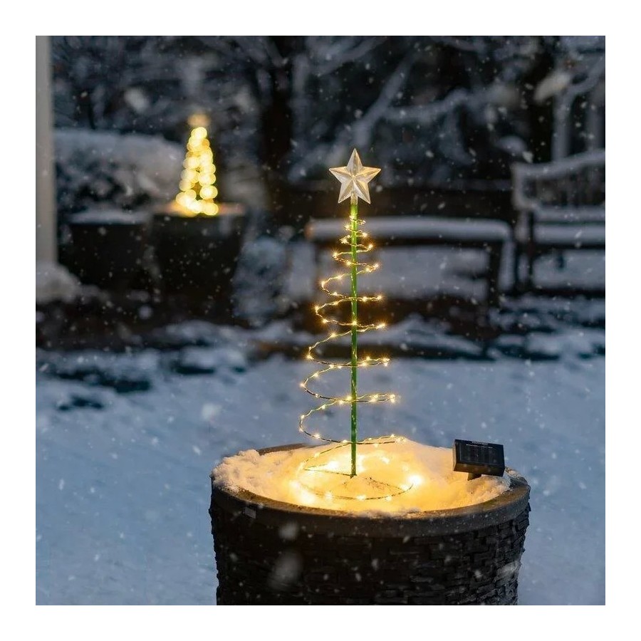 Guirnalda de luces Led solares impermeables para decoración de árbol d