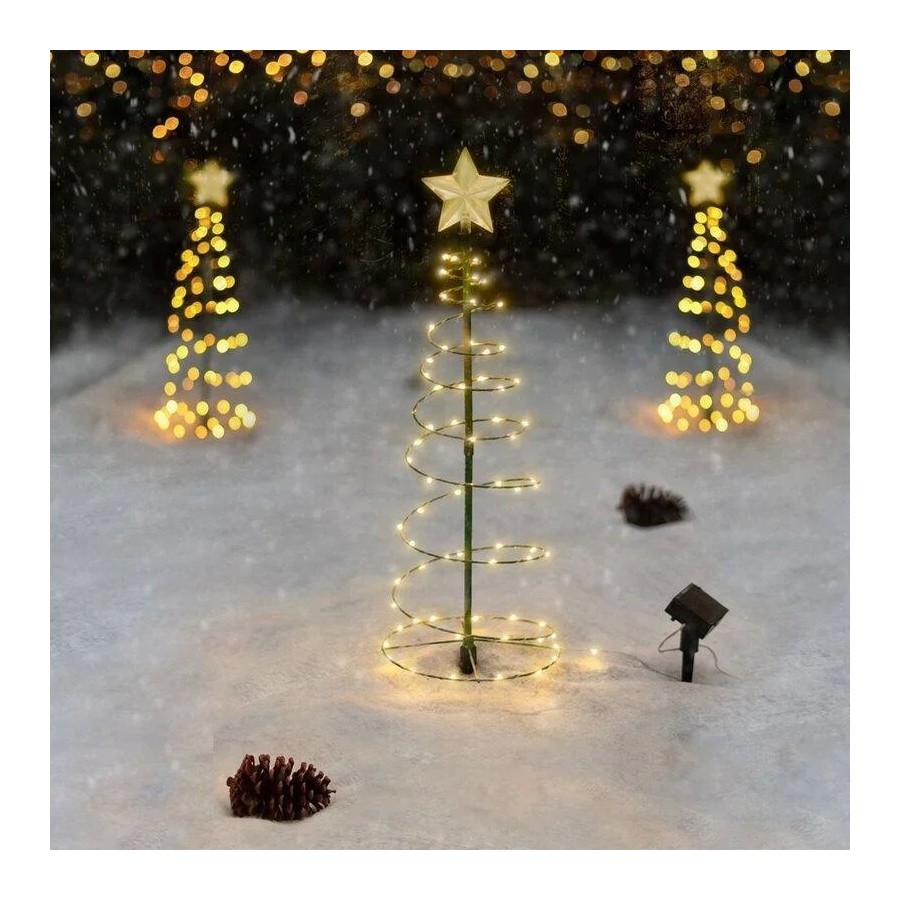 Guirnalda de luces Led solares impermeables para decoración de árbol d
