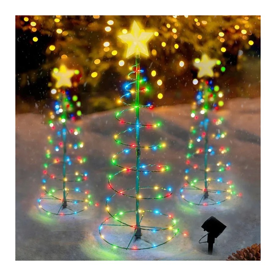 Guirnalda de luces Led solares impermeables para decoración de árbol d