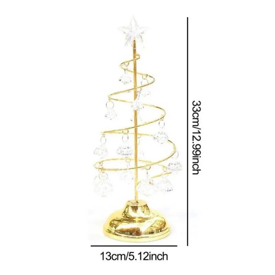 Árbol de Navidad iluminado de acrílico, lámpara de cristal decorativa 