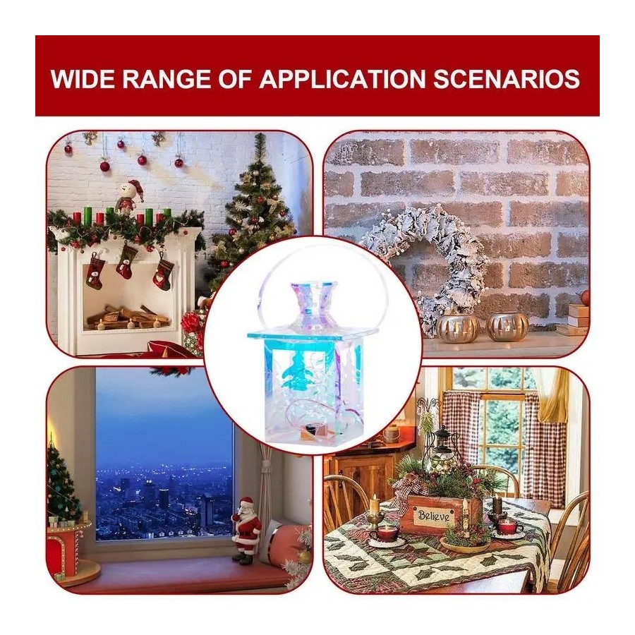 Luces LED decorativas portátiles cuadradas de Navidad, lámpara colorid