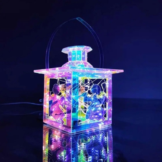 Luces LED decorativas portátiles cuadradas de Navidad, lámpara colorid Luces LED decorativas portátiles cuadradas de Navidad, lámpara colorid