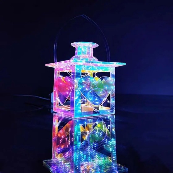 Luces LED decorativas portátiles cuadradas de Navidad, lámpara colorid Luces LED decorativas portátiles cuadradas de Navidad, lámpara colorid