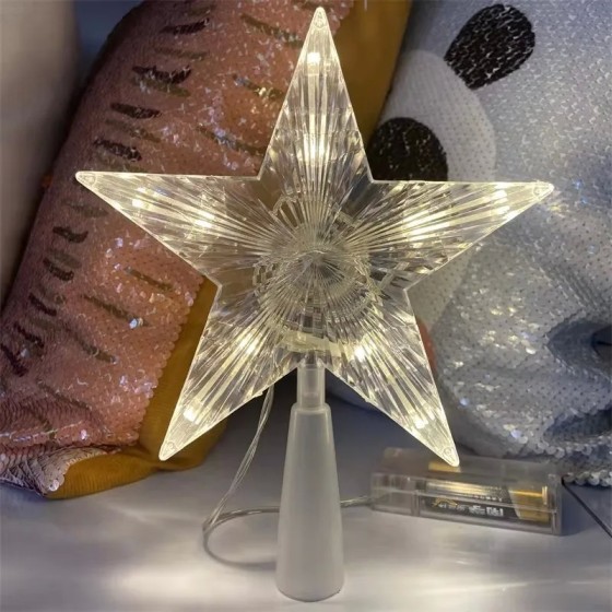 Adornos navideños transparentes para el hogar, adornos navideños, estr