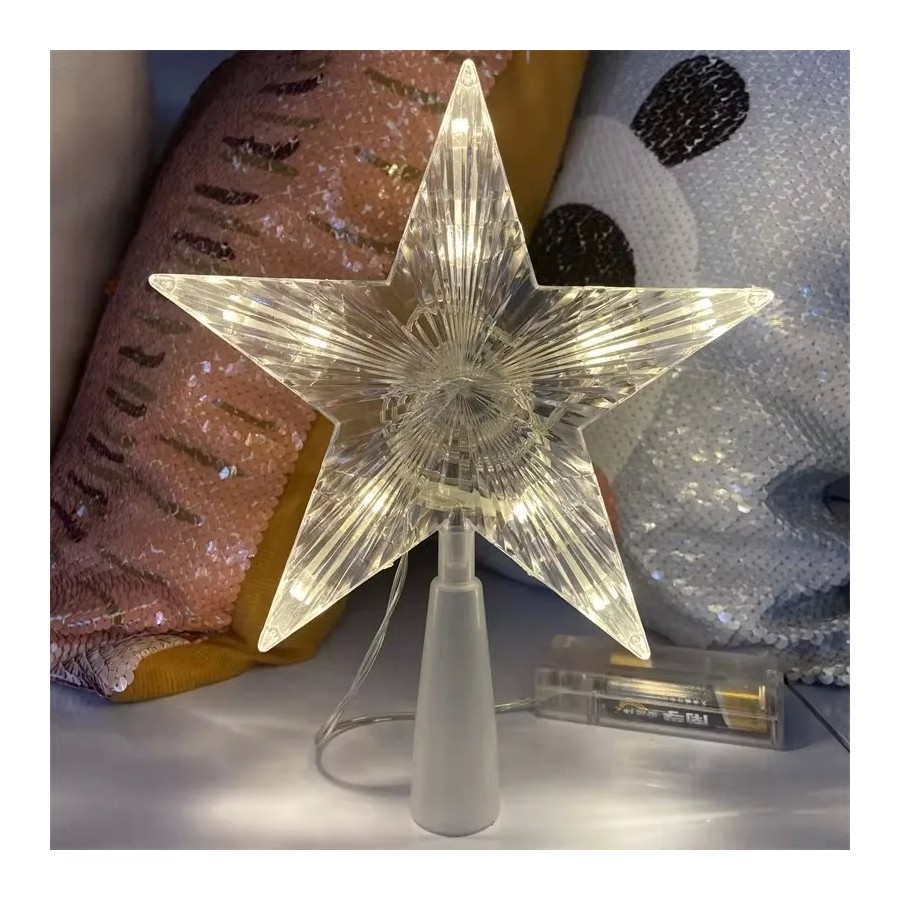 Adornos navideños transparentes para el hogar, adornos navideños, estr