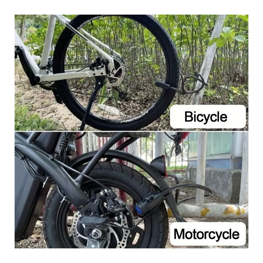 Candado de cadena de motocicleta de alta resistencia, candado de bicic