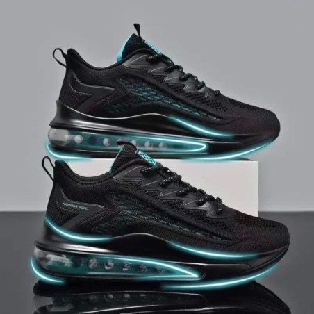 Zapatillas de correr con cámara de aire para hombre, zapatos informales transpirables, fondo suave, nueva moda, primavera y otoñ