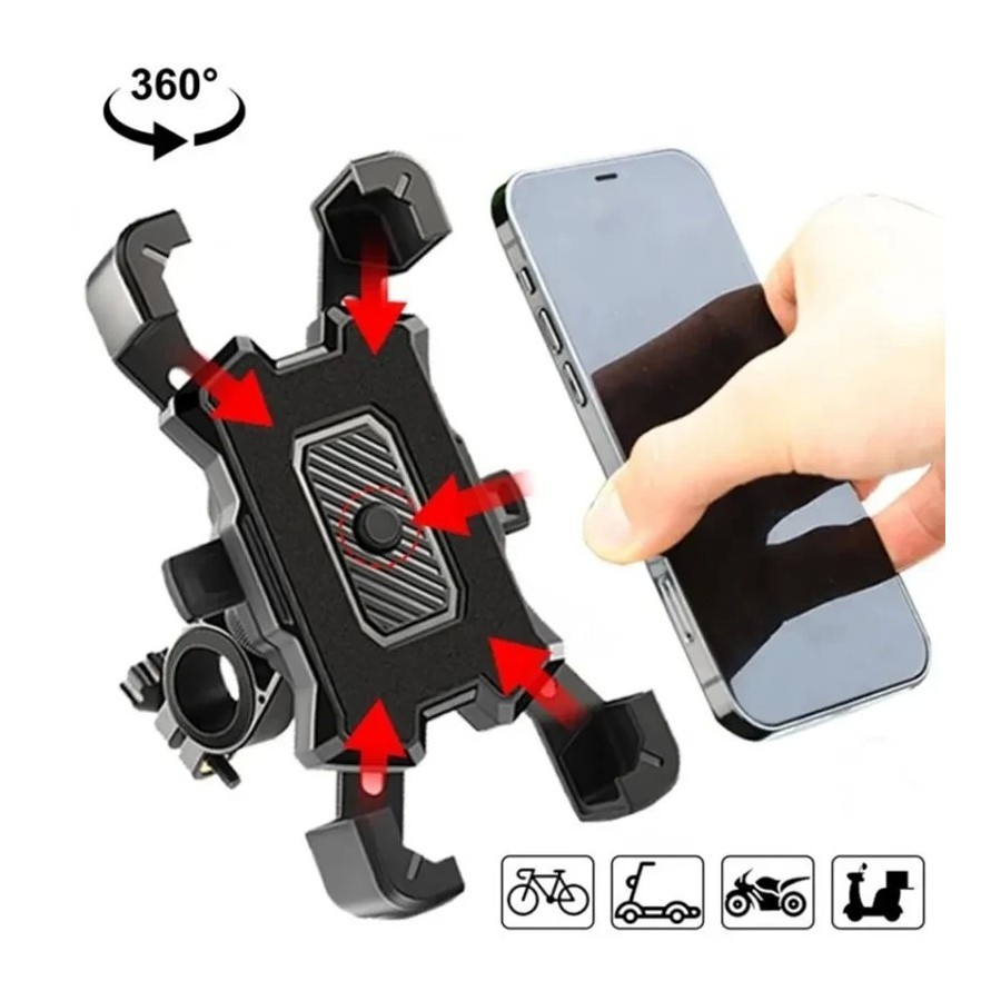 Soporte de teléfono para bicicleta eléctrica, accesorio giratorio de 3