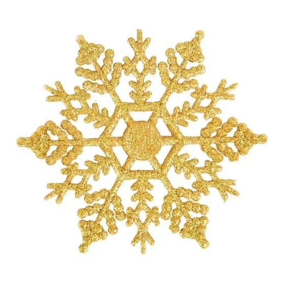 Paquete de 24/12/6 piezas de copos de nieve para decoración de árbol d