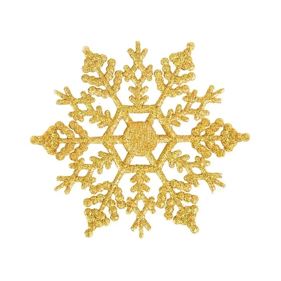 Paquete de 24/12/6 piezas de copos de nieve para decoración de árbol d