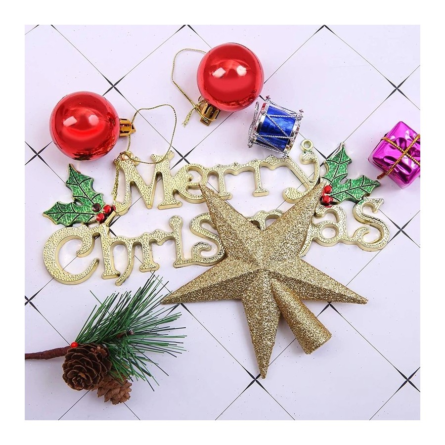 Adorno de estrella de cinco puntas para decoración del hogar, adorno d