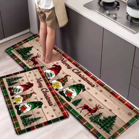 Feliz Navidad Gnomo árbol de Navidad patrón alfombras de cocina sala de estar dormitorio entrada alfombras balcón baño alfombras