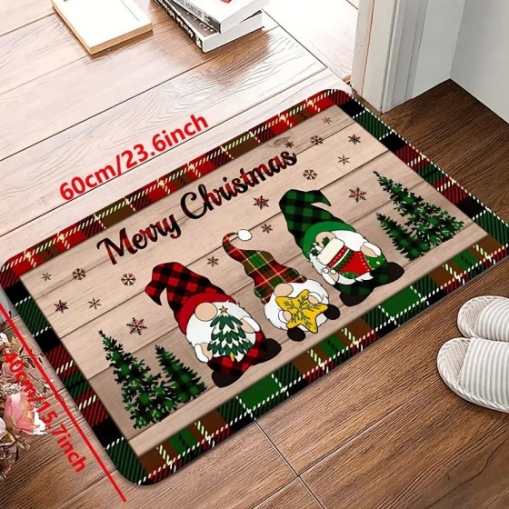 Feliz Navidad Gnomo árbol de Navidad patrón alfombras de cocina sala d