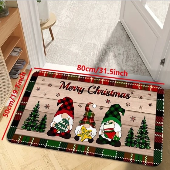 Feliz Navidad Gnomo árbol de Navidad patrón alfombras de cocina sala d