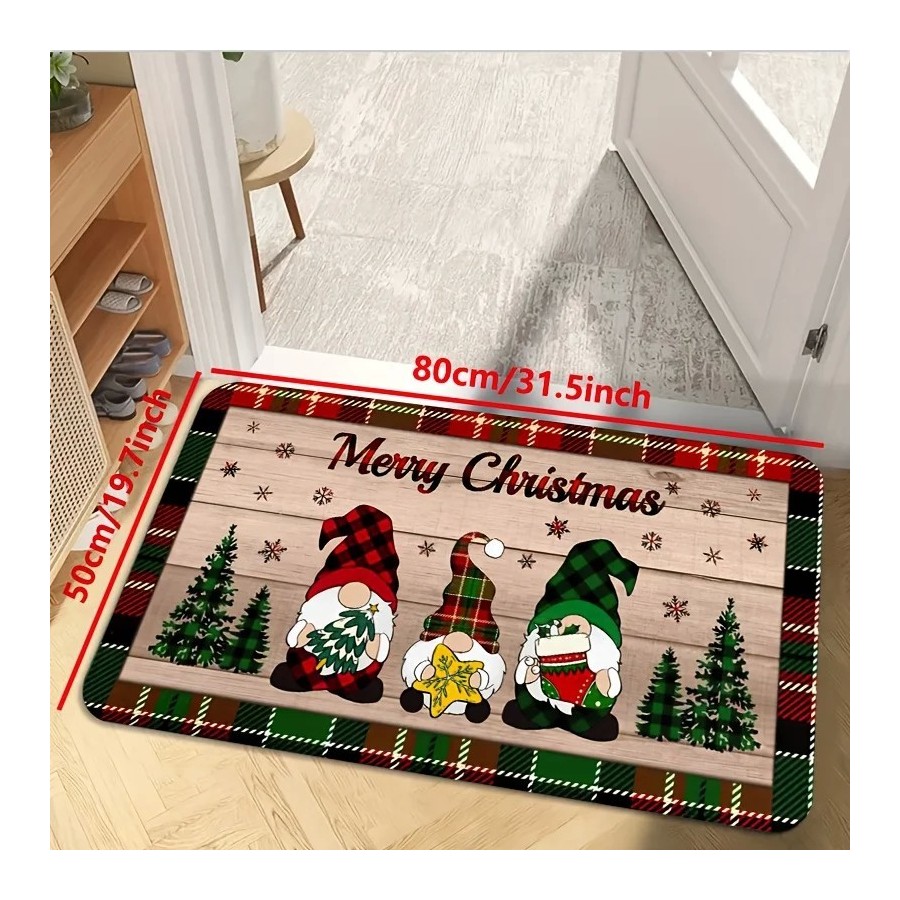 Feliz Navidad Gnomo árbol de Navidad patrón alfombras de cocina sala d