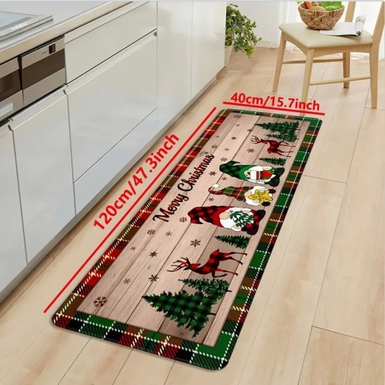 Feliz Navidad Gnomo árbol de Navidad patrón alfombras de cocina sala d