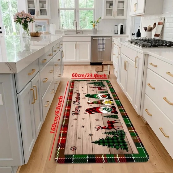 Feliz Navidad Gnomo árbol de Navidad patrón alfombras de cocina sala d