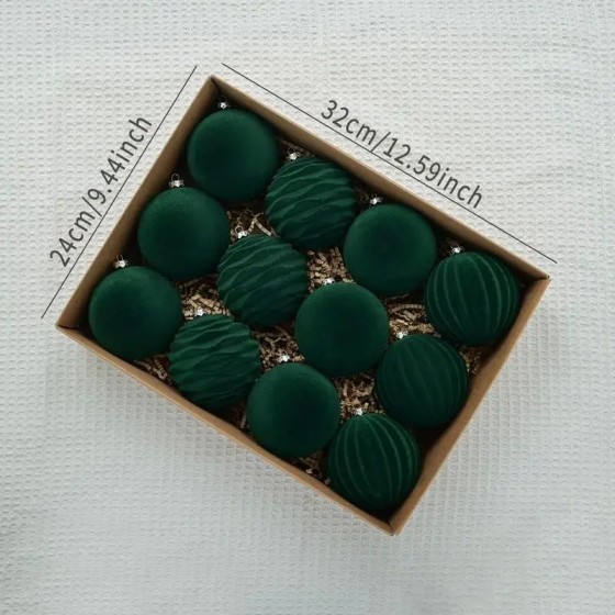 Bola de terciopelo para decoración de árbol de Navidad, adorno colgant