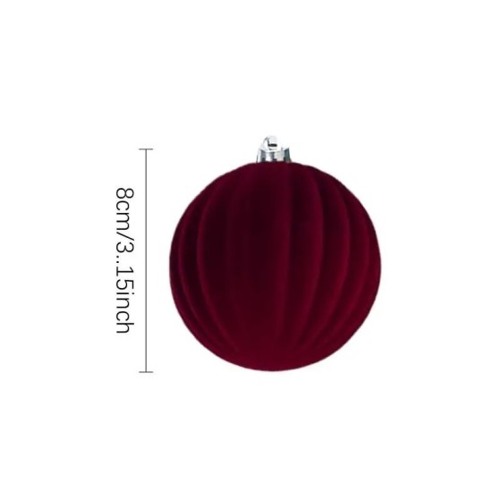 Bola de terciopelo para decoración de árbol de Navidad, adorno colgant