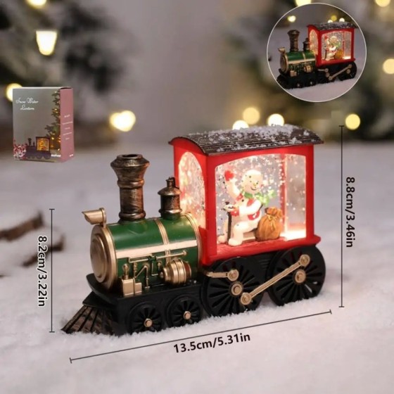 Decoración navideña para el hogar, Papá Noel, muñeco de nieve, tren, g