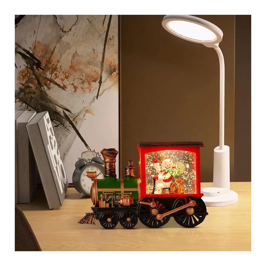 Decoración navideña para el hogar, Papá Noel, muñeco de nieve, tren, g