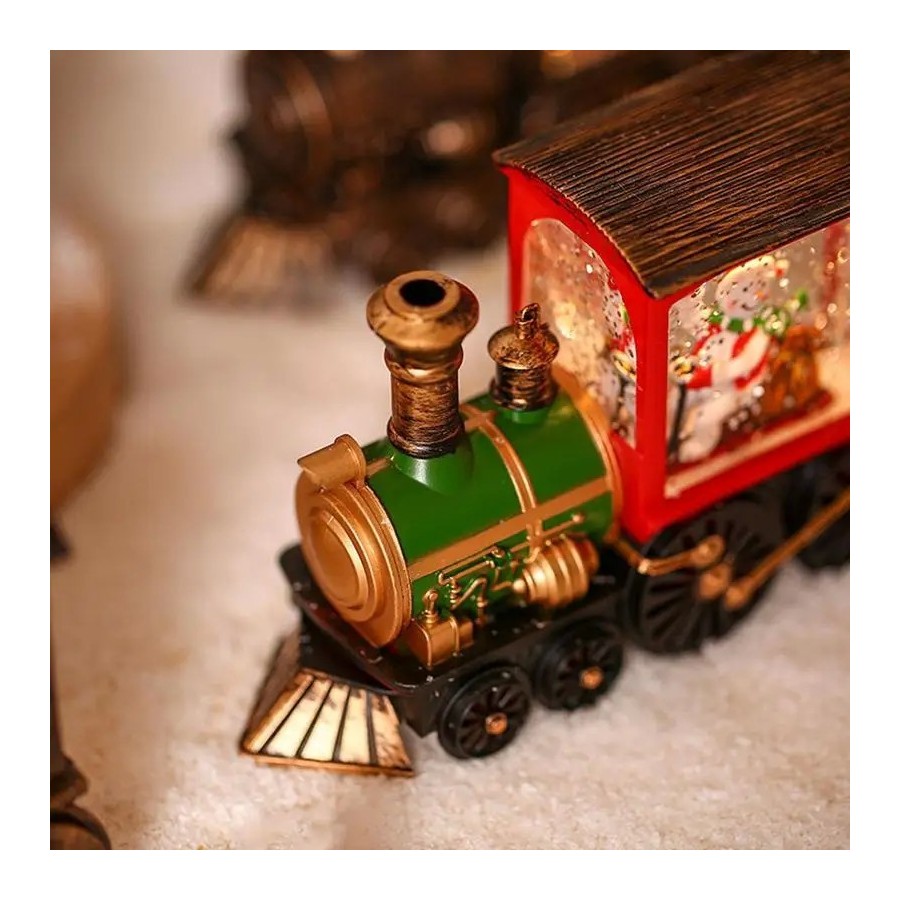 Decoración navideña para el hogar, Papá Noel, muñeco de nieve, tren, g