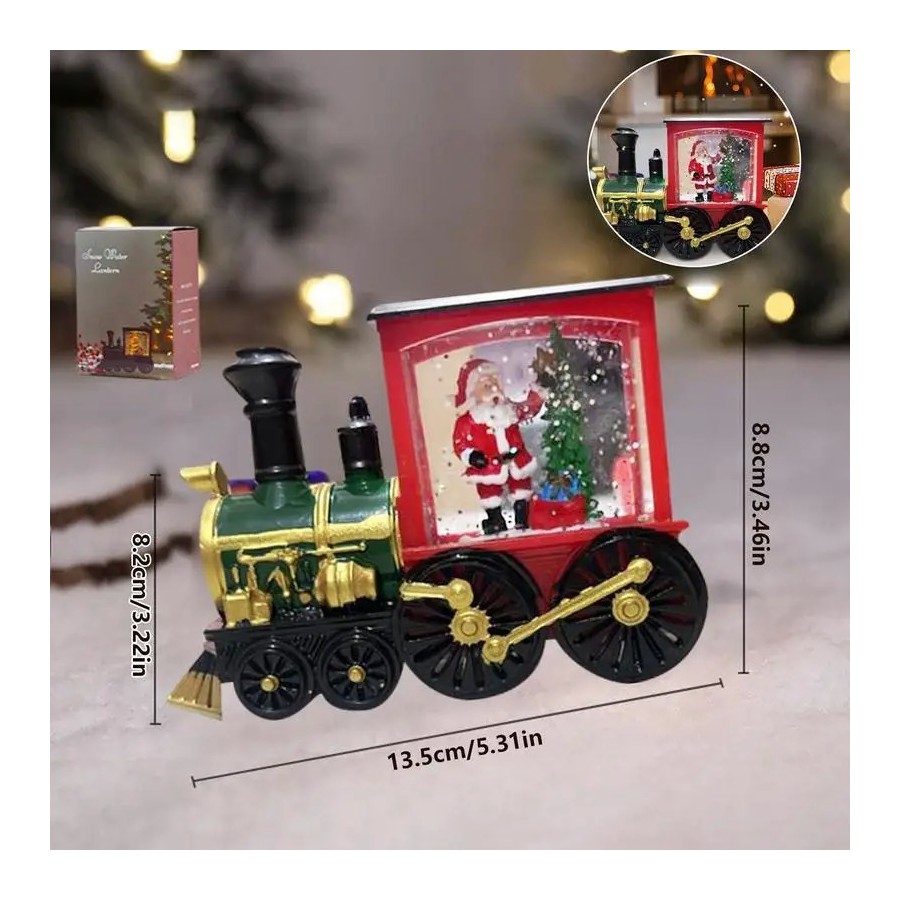 Decoración navideña para el hogar, Papá Noel, muñeco de nieve, tren, g