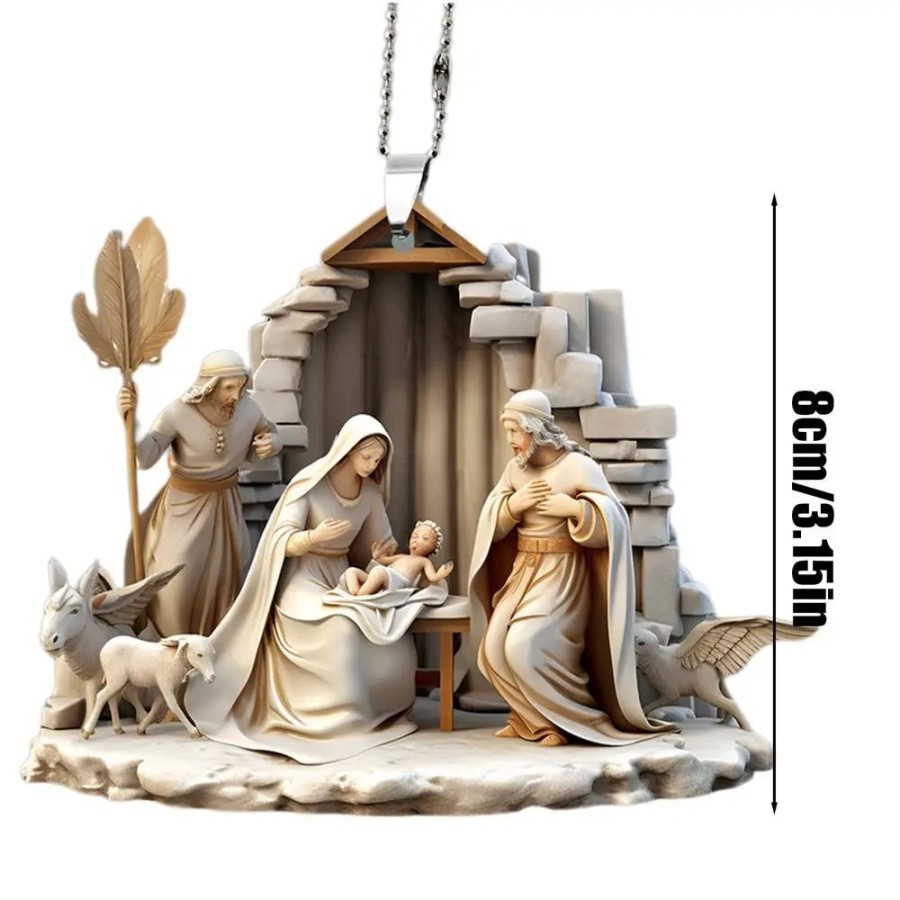 Adornos navideños de presépio, decoración del nacimiento de Jesús, ado