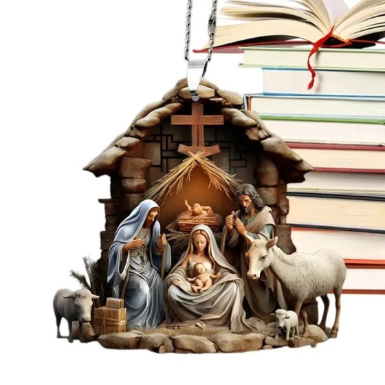 Adornos navideños de presépio, decoración del nacimiento de Jesús, ado
