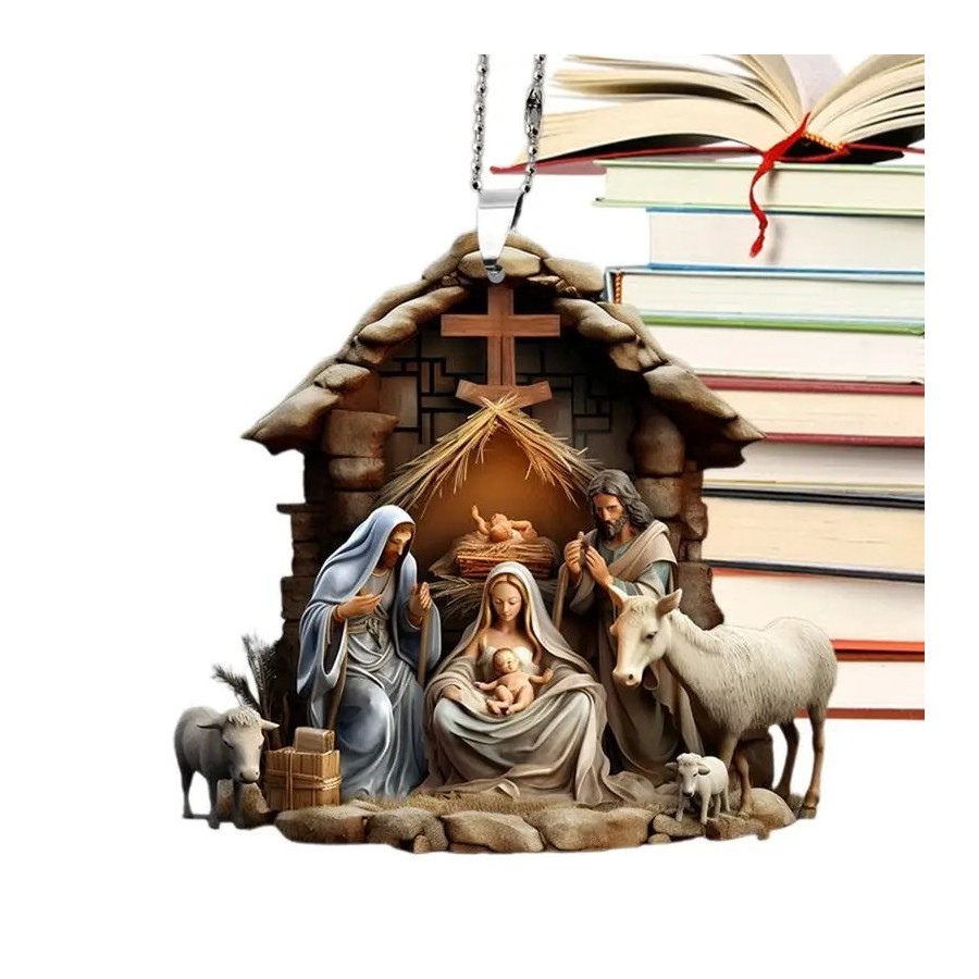 Adornos navideños de presépio, decoración del nacimiento de Jesús, ado
