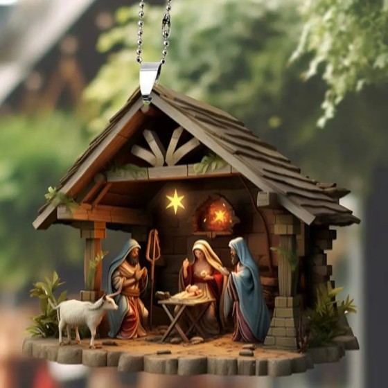 Adornos navideños de presépio, decoración del nacimiento de Jesús, ado