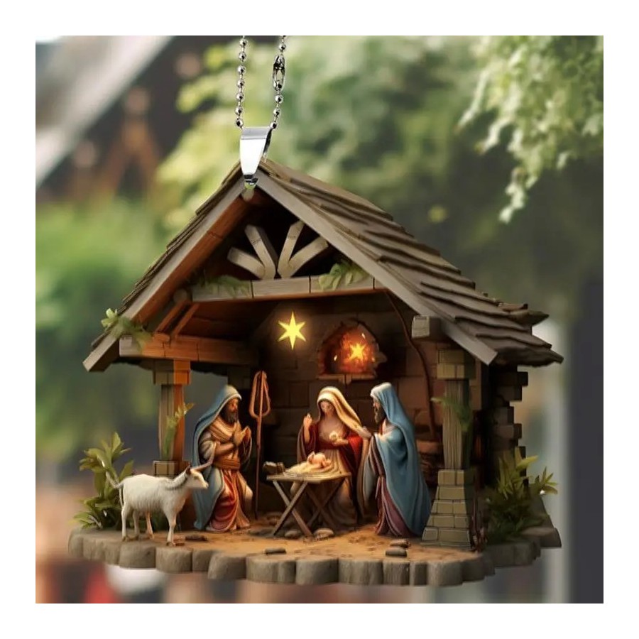 Adornos navideños de presépio, decoración del nacimiento de Jesús, ado